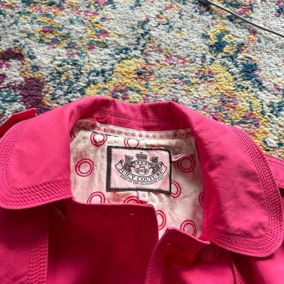 Y2k Juicy Couture double breasted pink trench coat - Picture 6 of 8